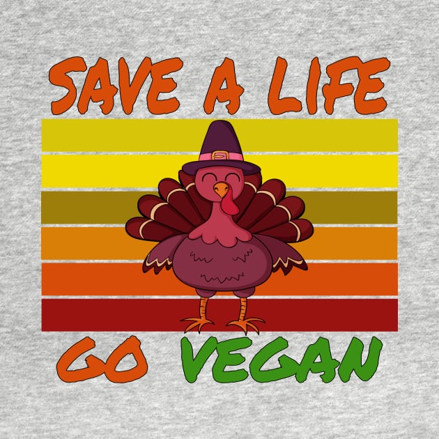 save a life go vegan   thanksgiving   vegan life  animal lover by Salahboulehoual